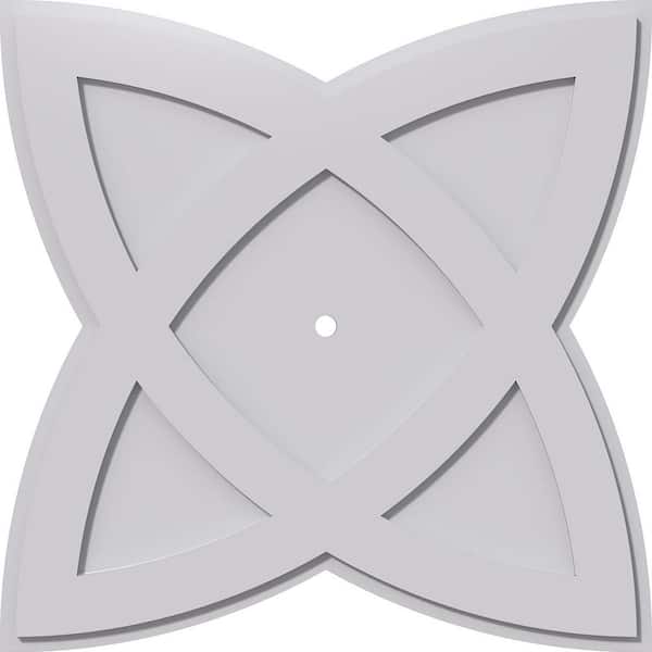 Ekena Millwork 1 in. P X 11-1/4 in. C X 30 in. OD X 1 in. ID Cosmo Architectural Grade PVC Contemporary Ceiling Medallion