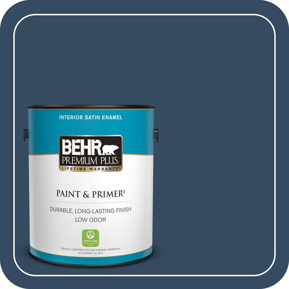 1 gal. #570D-7 Nocturnal Sea Satin Enamel Low Odor Interior Paint & Primer price history on PriceWatchPro