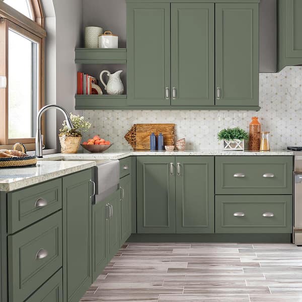 1 qt. #ICC-77 Sage Green Satin Enamel Interior/Exterior Cabinet, Door & Trim Paint