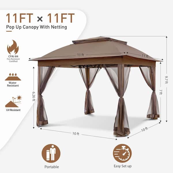 アウトドア寝具 Brown Bunny Amazon.com : COOS BAY 11x11 Pop Up Instant Gazebo Tent with
