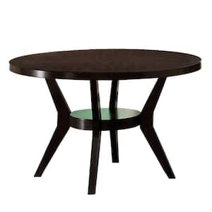 48 in. Brown Wood 4-Legs Dining Table (Seat of 4)