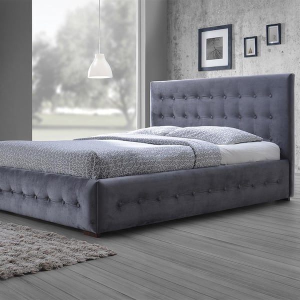 Baxton Studio Margaret Gray Queen Upholstered Bed 28862 6341 HD