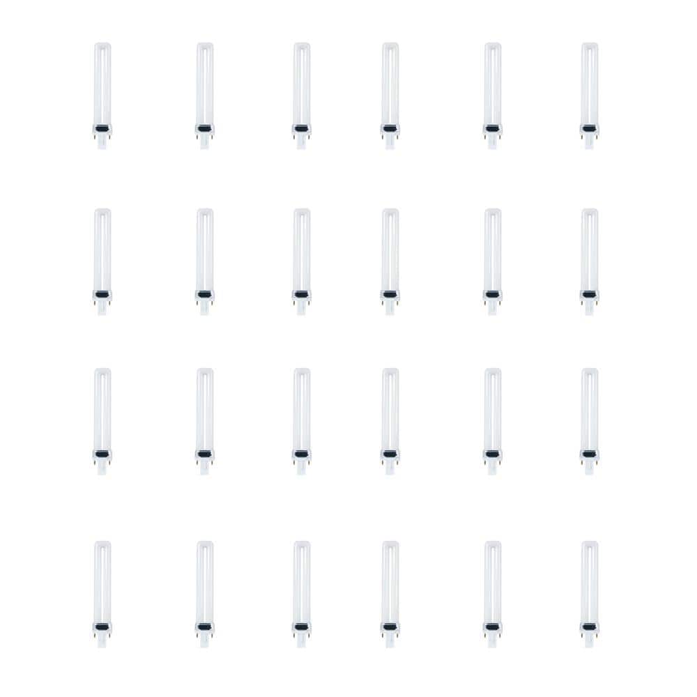 9W Equivalent PL CFLNI Twin Tube 2-Pin Plug-in G23 Base Compact Fluorescent CFL Light Bulb, 2700K (24-Pack) price history on PriceWatchPro
