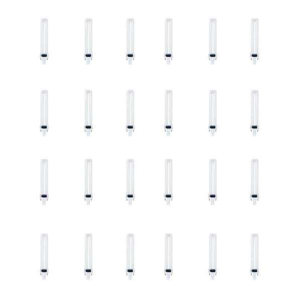 Feit Electric 9W Equivalent PL CFLNI Twin Tube 2-Pin Plug-in G23 Base Compact Fluorescent CFL Light Bulb, 2700K (24-Pack)