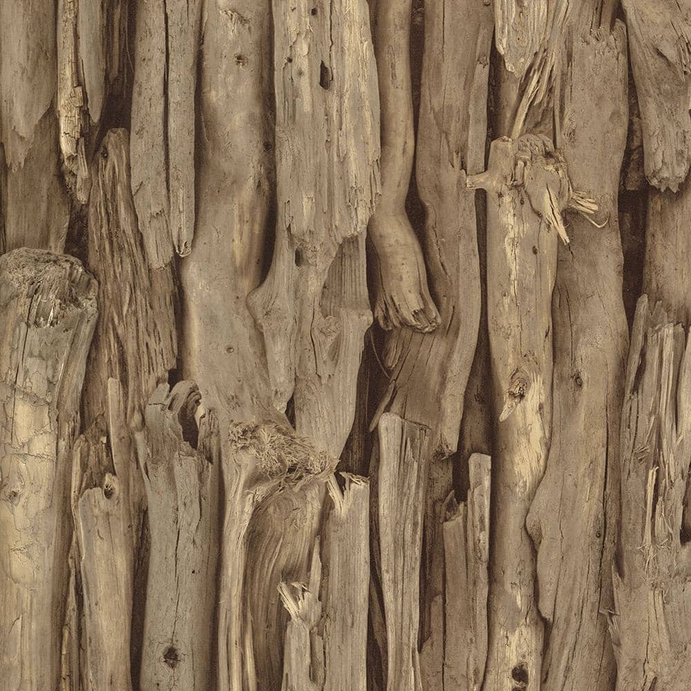 Olympic Brown Driftwood Paper Strippable Roll (Covers 56.4 sq. ft.)