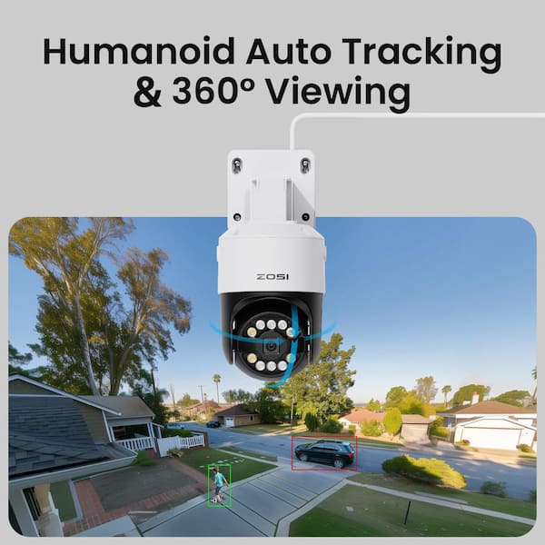 16-Channel 4TB NVR Home Security Camera System with 8 5MP Wired POE Outdoor Cameras, 355 Pan Tilt and Fixed, 2-Way Audio