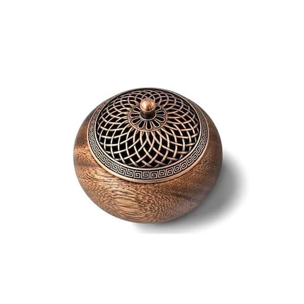 Afoxsos Acacia Wood Incense Burner with Holder for Sticks, Home