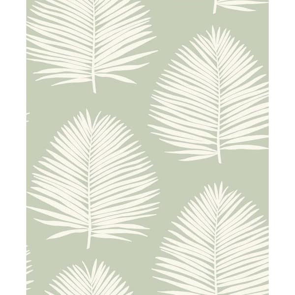 Seabrook Designs Celadon Island Palm Nonwoven Paper Non-Pasted Wallpaper Roll (Covers 57.5 sq. ft.)