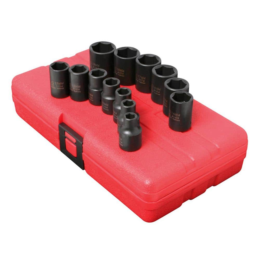 Sunex Tools 3/8 in. Drive Impact Socket Set (13-Piece) SUN3358 - The ...