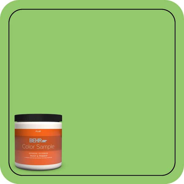 BEHR PREMIUM PLUS 8 oz. #430B-5 Apple Orchard Flat Interior/Exterior Paint & Primer Color Sample