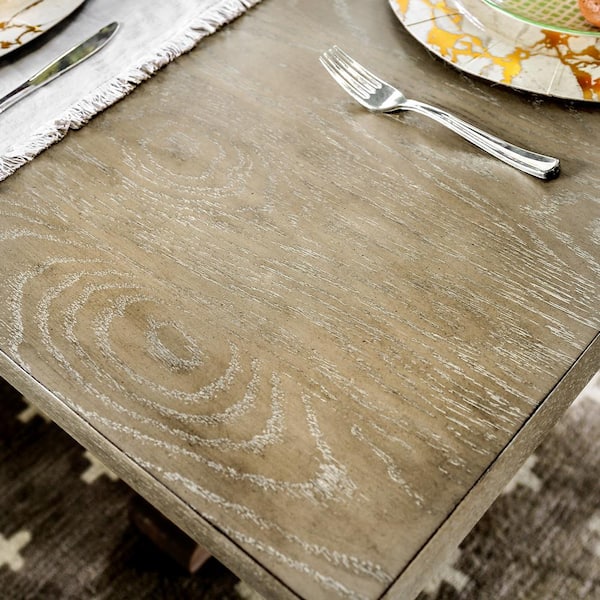 Furniture of America Reina Rustic Natural Tone Wood 90 in. Trestle