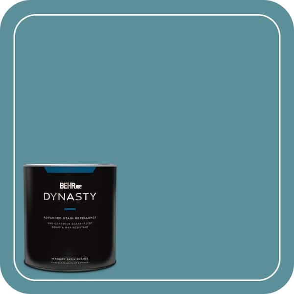 BEHR DYNASTY 1 qt. #520F-5 Harbor Satin Enamel Interior Stain-Blocking Paint & Primer
