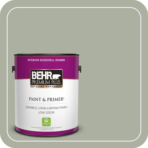 BEHR PREMIUM PLUS 1 gal. #ICC-67 Meditation Eggshell Enamel Low Odor Interior Paint & Primer