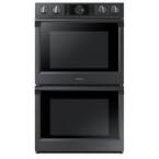 30 in. Double Electric Wall Oven with Steam Cook, Flex Duo and Dual Convection in Fingerprint Resistant Black Stainless