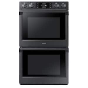 30 in. Double Electric Wall Oven with Steam Cook, Flex Duo and Dual Convection in Fingerprint Resistant Black Stainless
