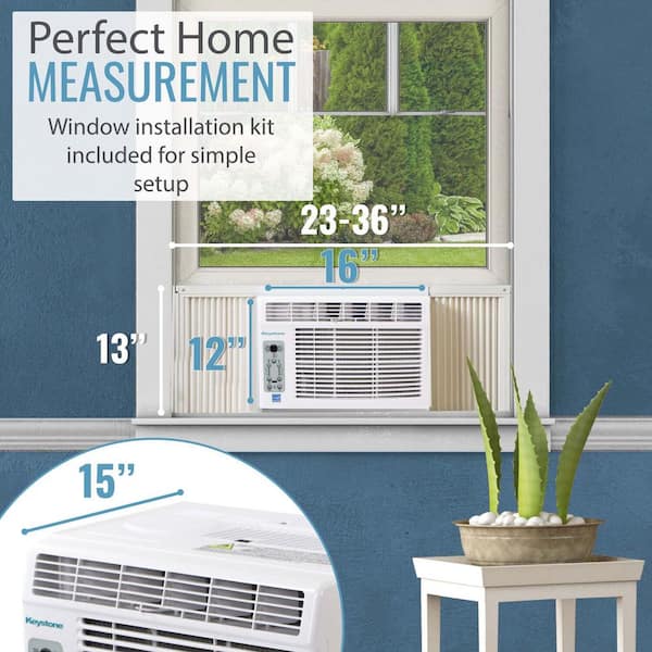 Keystone KSTAW05BE 5,000 BTU Window-Mounted Air Conditioner with Follow Me LCD Remote Control in White, KSTAW05BE - 2