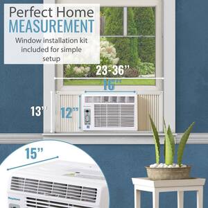 5,000 BTU Window-Mounted Air Conditioner with Follow Me LCD Remote Control in White, KSTAW05BE
