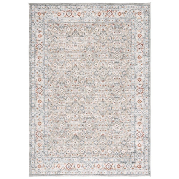 SAFAVIEH Avalon 5 ft. x 8 ft. Gray/Light Blue Ornate Distressed Floral Area Rug