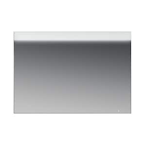CD-LM02S 36 in. W x 24 in. H Small Rectangular Steel Framed Dimmable Wall Mounted LED Bathroom Vanity Mirror in Black