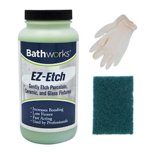 BATHWORKS 32 oz. EZ Etch Porcelain, Ceramic, and Glass Etching Paste Kit (2  tub kit) EZPZ-02 - The Home Depot