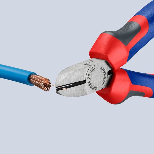 KNIPEX 5 in. Diagonal Cutters-Comfort Grip 70 02 125 - The Home Depot