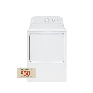 6.2 cu. ft. Gas Dryer in White with Auto Dry