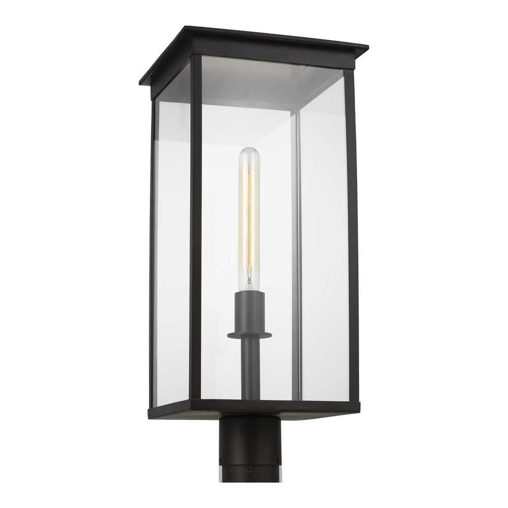 Heritage Copper 21.5" Outdoor Post Lantern with Clear Glass