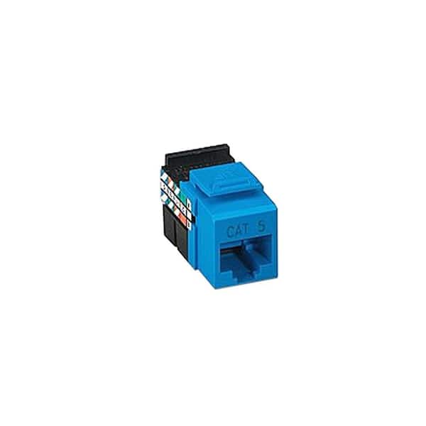 Leviton QuickPort CAT 5 Connector, Black 41108-RE5