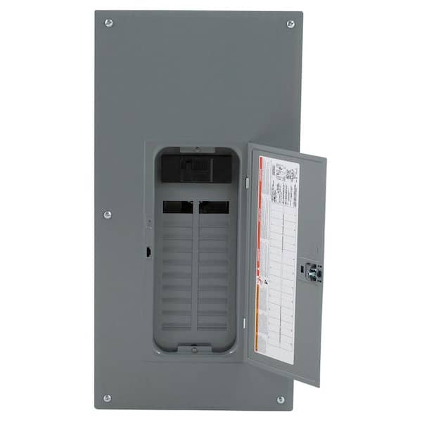 Square D Homeline 200 Amp 20-Space 40-Circuit Indoor Main Breaker Plug-On Neutral Load Center with Cover