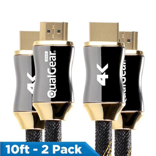 QualGear HDMI Premium Certified 2.0b cable with Ethernet, 10 ft. (2-Pack)
