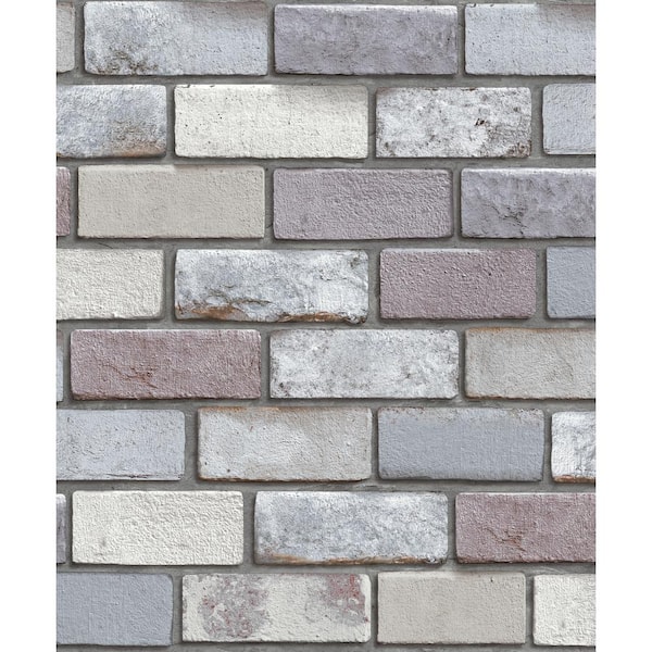 Arthouse Industrial Brick Grey Paper Strippable Roll (Covers 56 sq. ft.)