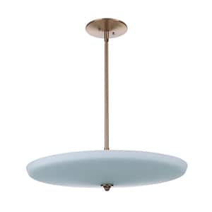 Pendant 40-Watt 5 Light Satin Brass Finish Dining/Kitchen Island Foyer Pendant with Frost White Glass, No Bulbs Included
