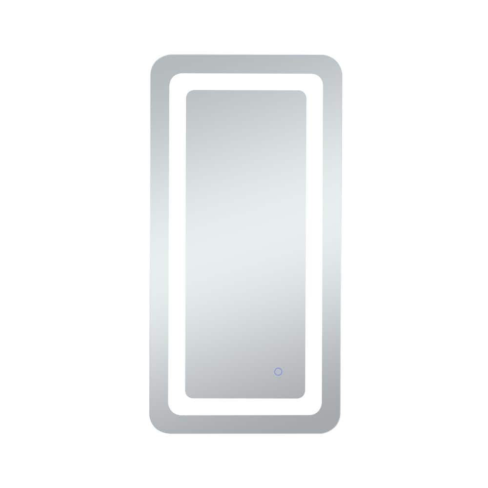 Home Living 18 in. W x 36 in. H Rectangular Frameless LED Wall Bathroom Van