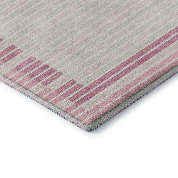 Mayfield Premium Machine Washable Abstract AMF1398 Pink 5 ft. x 7 ft. 6 in. Area Rug