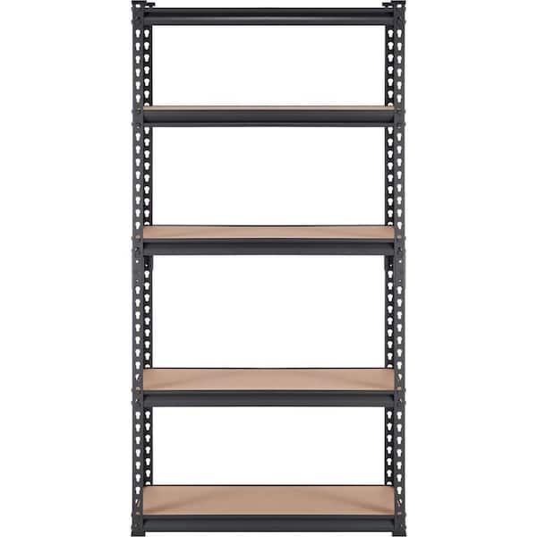 Tahanbath 5-Tier Heavy Duty Metal Shelving - 2000 lbs. Capacity, Adjustable in Black