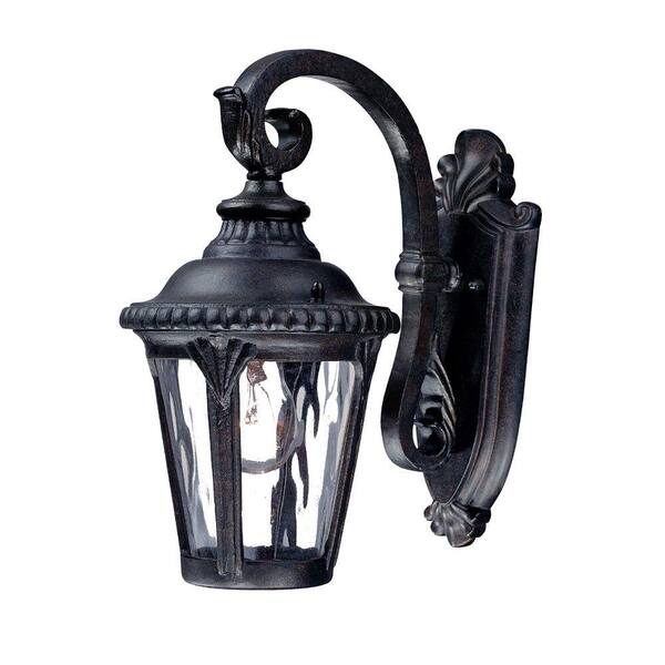 Acclaim Lighting Surrey Collection 1-Light Black Gold Outdoor Wall Lantern Sconce