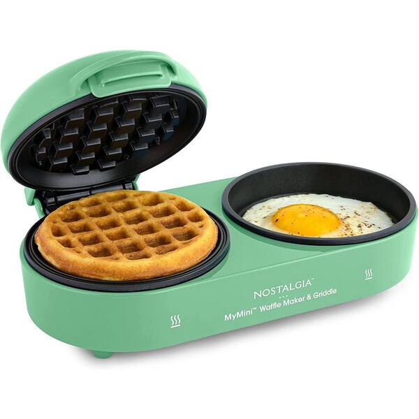 https://images.thdstatic.com/productImages/0d6da2bd-c839-4b30-b53f-3fe4b7e6526f/svn/green-nostalgia-waffle-makers-nmwfgr5gr-c3_600.jpg