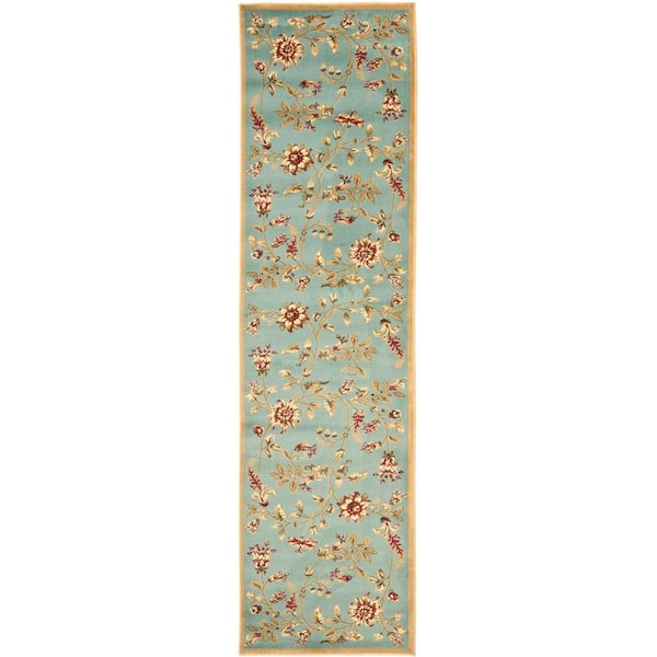 SAFAVIEH Lyndhurst Blue/Multi 2 ft. x 12 ft. Border Runner Rug