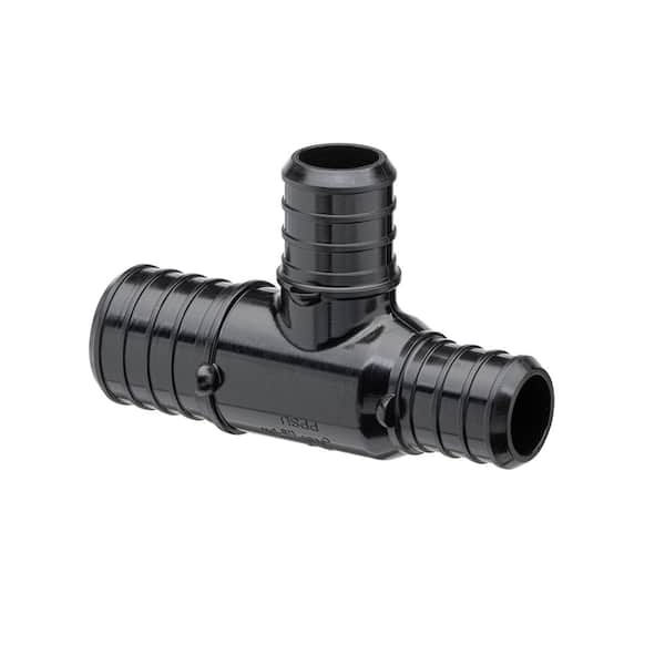 Zurn Crimp QickSert Polyphenylsulfone Blend Tee - 1 in. Barb x 3/4 in. Barb x 3/4 in. Barb - Bag of 25