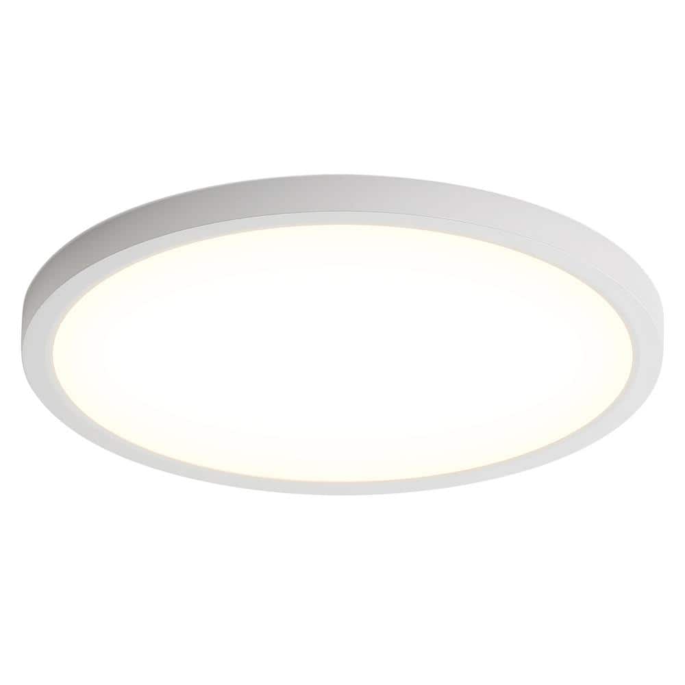 11.8 in. 20W White LED Flush Mount Ceiling Light, Plus Nightlight Ceiling L