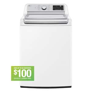 5.5 cu. ft. SMART Top Load Washer in White with Impeller, Allergiene Steam Cycle and TurboWash3D Technology