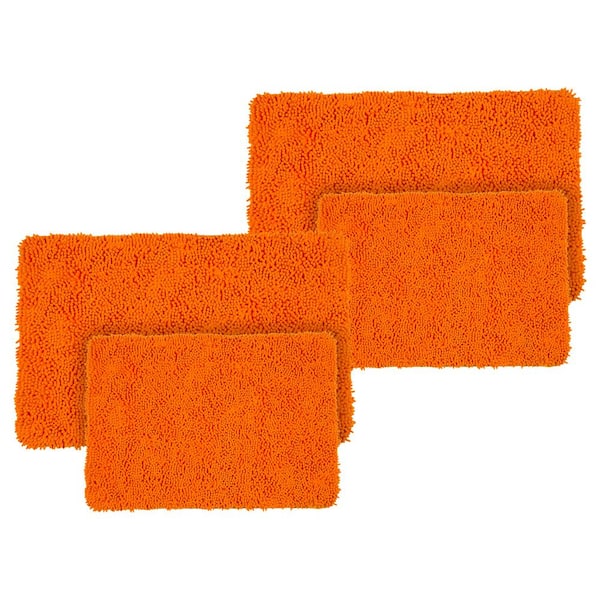 Lavish Home 2-Piece Memory Foam Bath Mat Set with Non-Slip Base