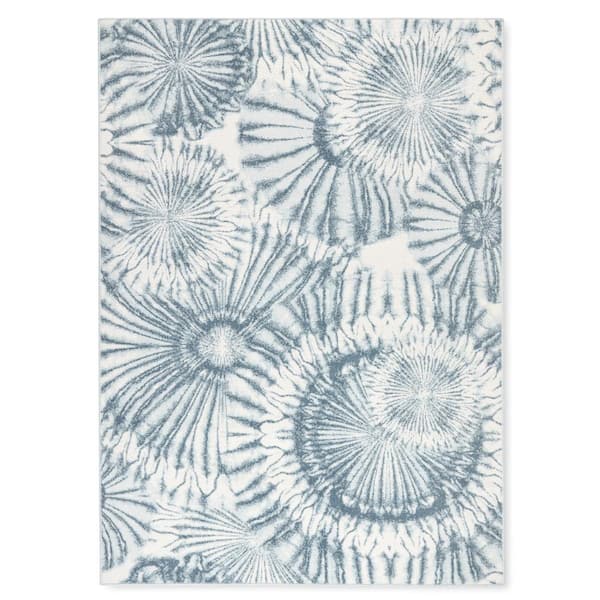 Tommy Bahama Shibori Summer Tie Dye Blue 8 ft. x 10 ft. Indoor Outdoor Area Rug