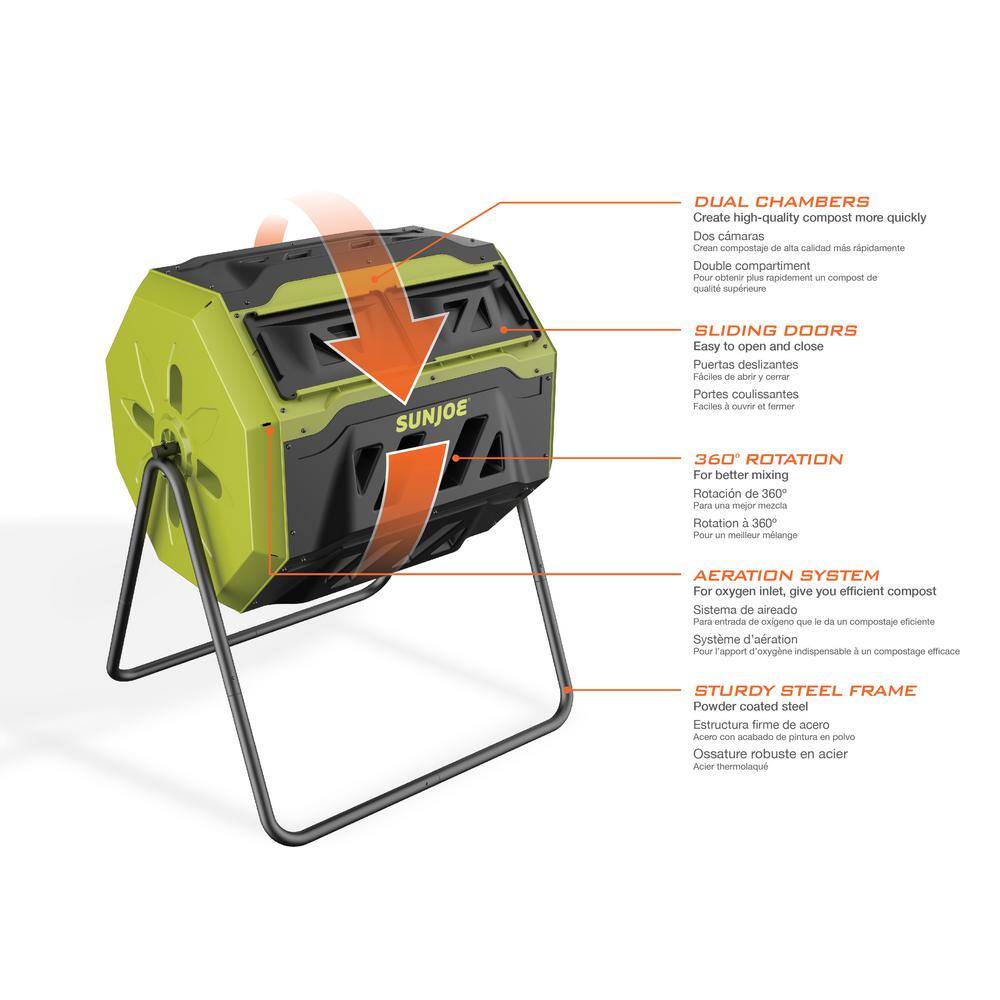 42 Gallon Green and Black Outdoor Tumbling Composter