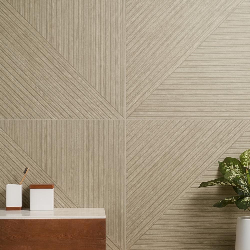 Large Matte Oak Porcelain Wood Look Wall Tile