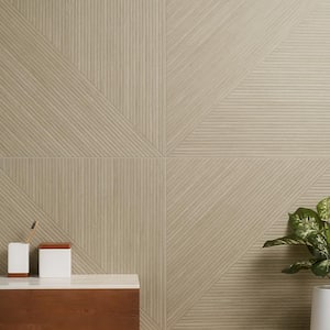 Luxury Ribbed Oak 23.62 in. x 47.24 in. Matte Porcelain Wall Tile (15.49 sq. ft./Case)