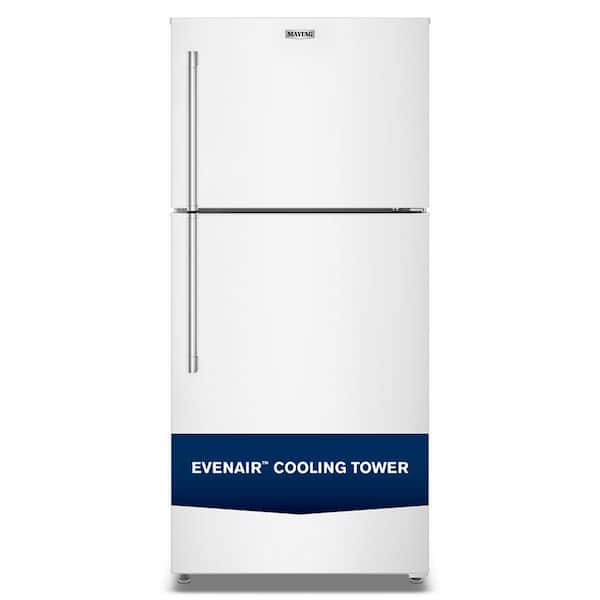 30 in. 19 cu. ft. Freestanding Top Freezer Refrigerator in White with Garage Mode