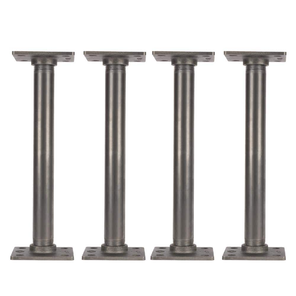 1 in. x 1 ft. L Black Pipe Table Leg Kit with Square Flange (Set of 4) price history on PriceWatchPro