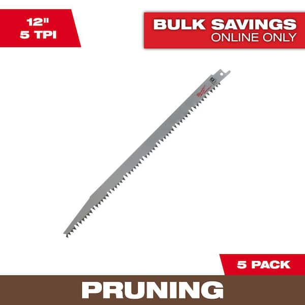 12 in. 5 TPI Pruning SAWZALL Reciprocating Saw Blades (5-Pack)