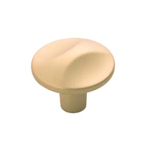 Crest Collection 1-1/4 in. Dia Flat Ultra Brass Finish Cabinet Knob
